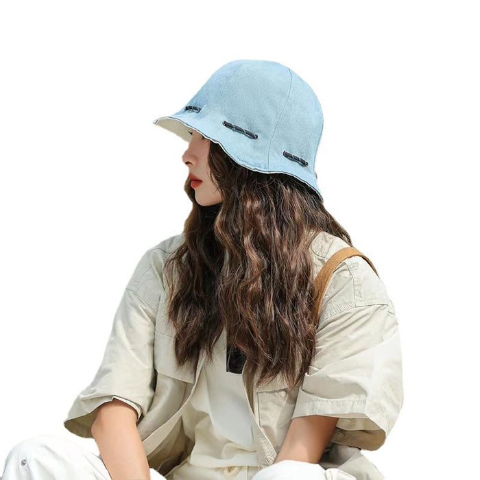Wholesale Fisherman's hat, personality, temperament, versatile, casual, sun shading, double-sided basin hat, water bucket
