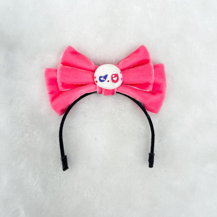Wholesale Headband Vinyl Glue Doll Clothes Velvet Bow Hand-Painted Accessories