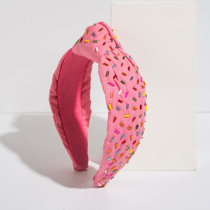 Wholesale Hand-ed glass tube headband with wide band