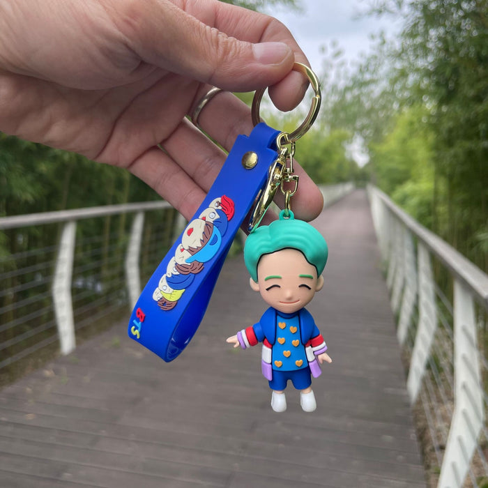 Wholesale Q-version keychain cute bag pendant car keychain ring hanging decoration small gift wholesale