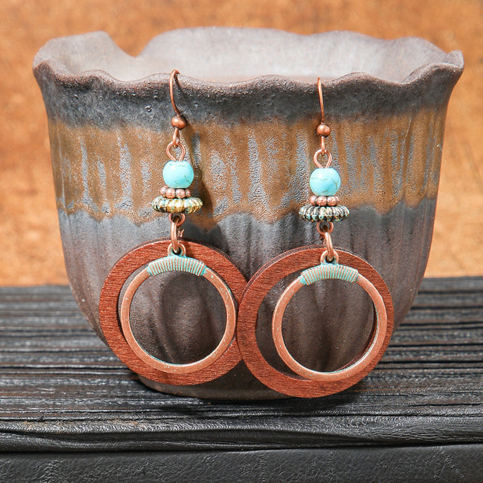 Wholesale Bohemian Tassel Geometric Earrings - Retro Ethnic Style Fashion Accessory MOQ≥2