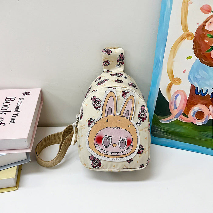 Wholesale Cute cartoon chest bag for children, fashionable crossbody bag, casual backpack, travel small chest bag