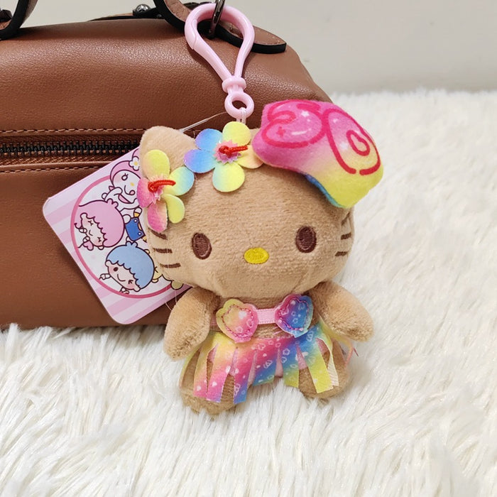 Wholesale Hawaii Beach Swimming Circle Surfing Pineapple Paradise Cat Plush Doll Pendant