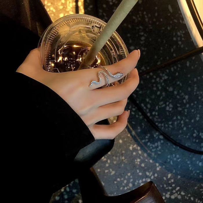 Wholesale Designer ring, niche design, cool style, high-end open index finger ring