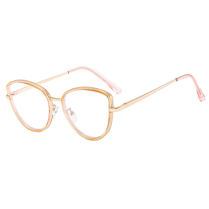 Wholesale Metal Ring Retro Art Check in Photography Fashion Personality Unlimited Anti Blue Light Glasses