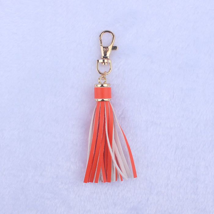 Wholesale Leather tassel pendant accessories tassel  gold buckle keychain tassel bracelet bracelet accessories
