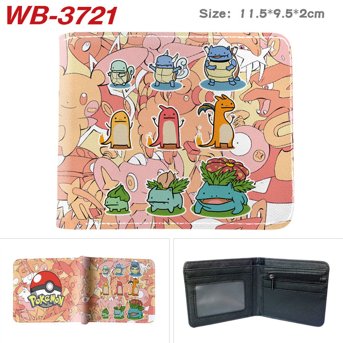 Wholesale Cute Anime Elf Pattern PU Bifold Wallet Short Card Holder Coin Purse Everyday Chic Fashion Accessory