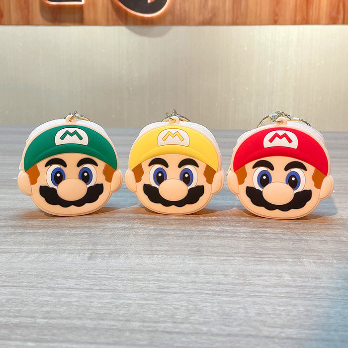 Wholesale Cute Cartoon Silicone Coin Purse Keychains