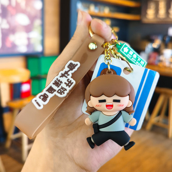 Wholesale Cartoon 3D Doll Rubber Keychain JDC-KC-Tingm031