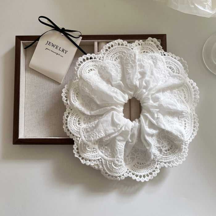 Wholesale Large lace and lace headband, gentle temperament, ponytail tie, high-end hair tie, headband accessory