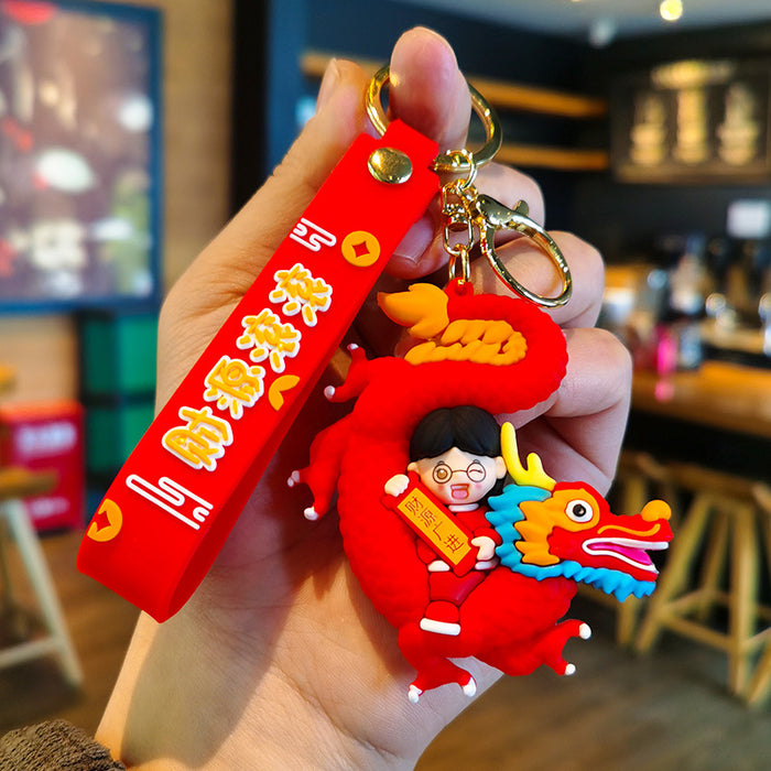 Wholesale Rubber Cartoon Doll Keychain JDC-KC-Tingm192