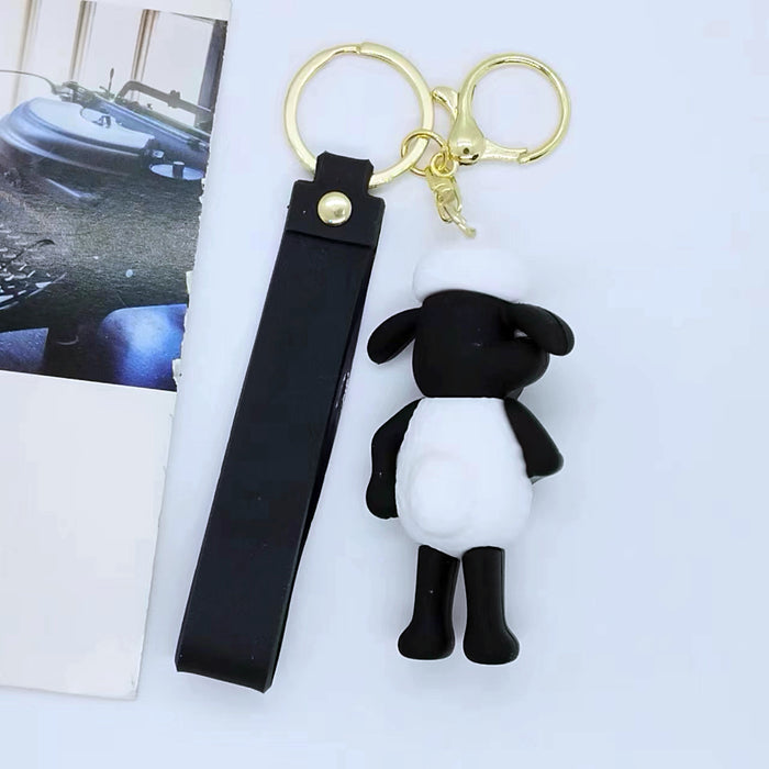 Wholesale cartoon lamb animal key chain pendant bag car key chain accessories gift