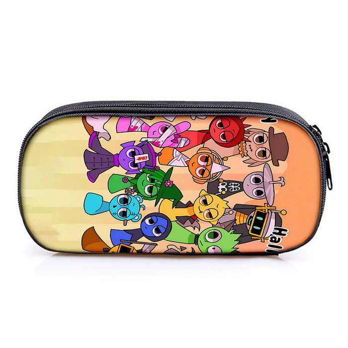 Wholesale Student Pencil Case Large Capacity Stationery Storage Bag Pencil Bag Oxford Material