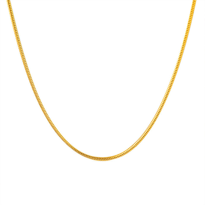 Wholesale M-clasp snake bone chain necklace/ choker,  versatile clavicle titanium steel chain