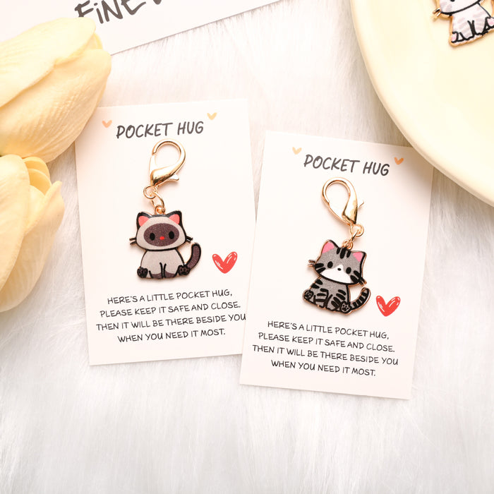 Wholesale Cute and able cartoon cat keychains