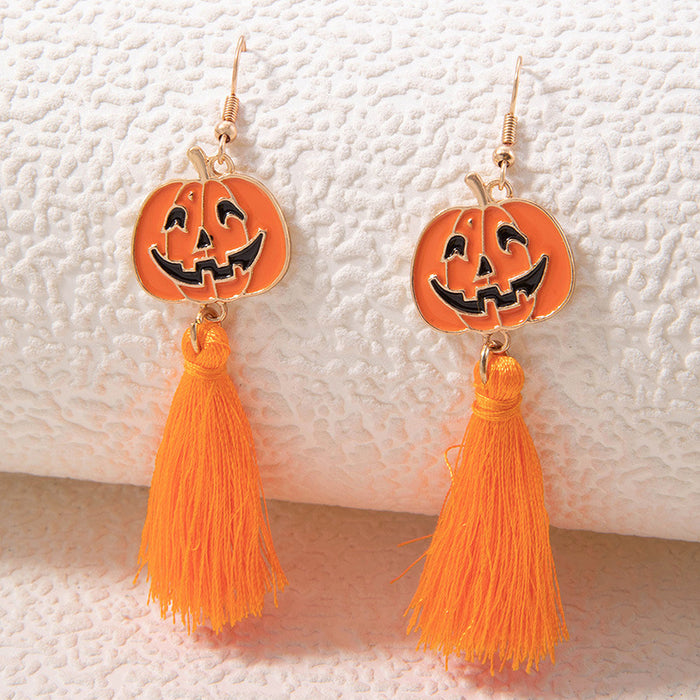Wholesale Skull Bow Earrings Alloy Spray Paint Fashion Accessory MOQ≥2