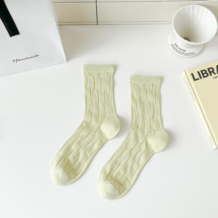 Wholesale Lightweight mesh tube socks, combed cotton antibacterial socks, stacked socks