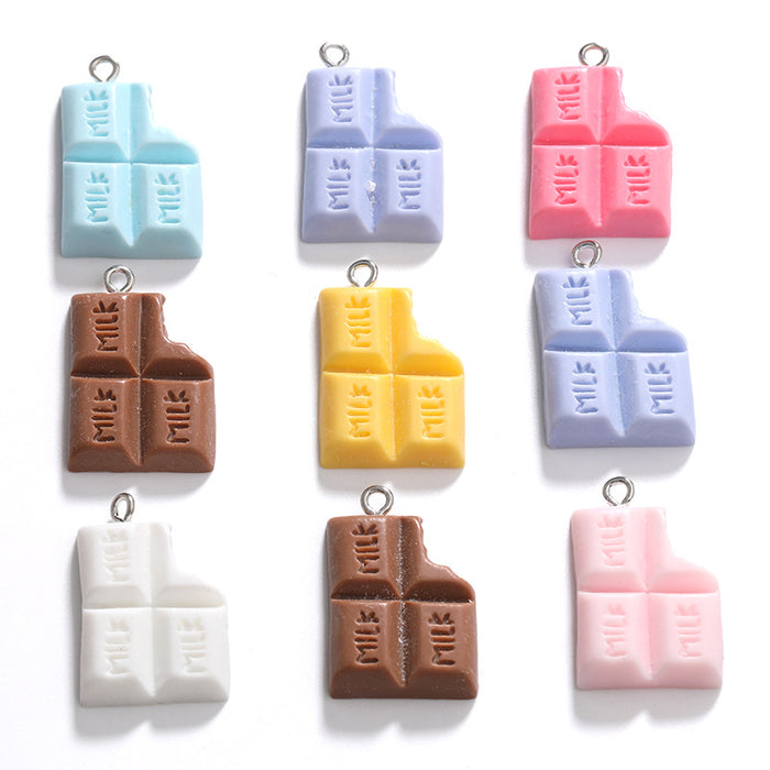 Wholesale Sweet Cartoon Chocolate Resin Pendant DIY Jewelry Accessory Gift