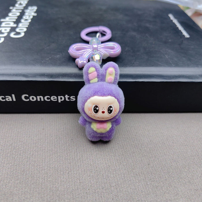 Wholesale Flocked Keychain Bag Bow Phone Ins Pendant Best Friend Gift Cute Plush Toy