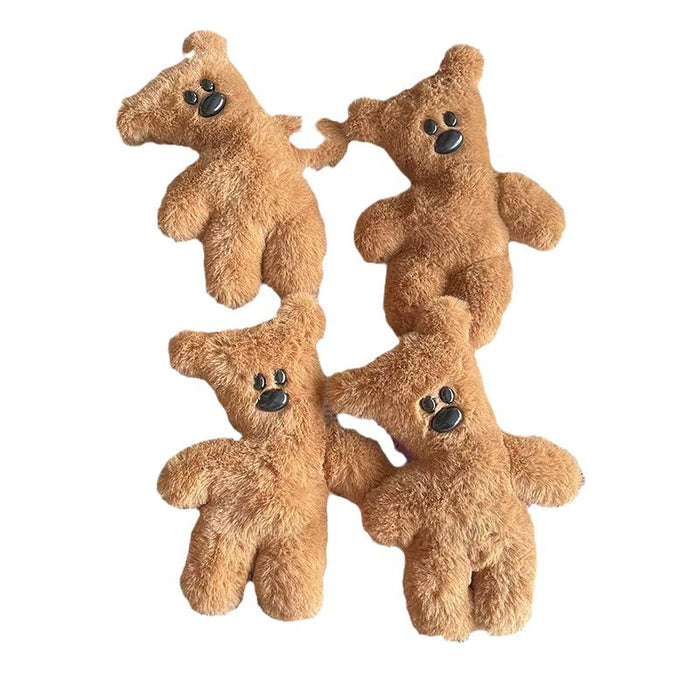 Wholesale 5pcs/set Cute Plush Explosions Teddy Bear Squeaks Pendant Schoolbag Pendant for Girlfriend Gift