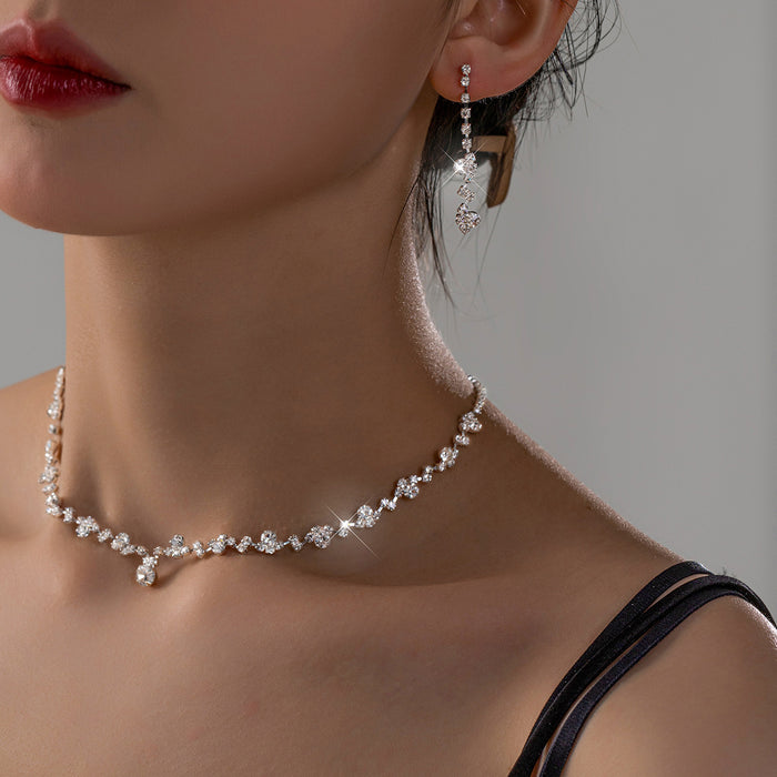 Wholesale Two-Piece Set Chain Necklace Exaggerated Necklace Set Water Drop Necklace