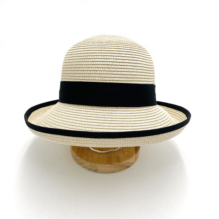 Wholesale Brimmed Straw Hat for Women Summer Bow Sun Hat Sun Protection