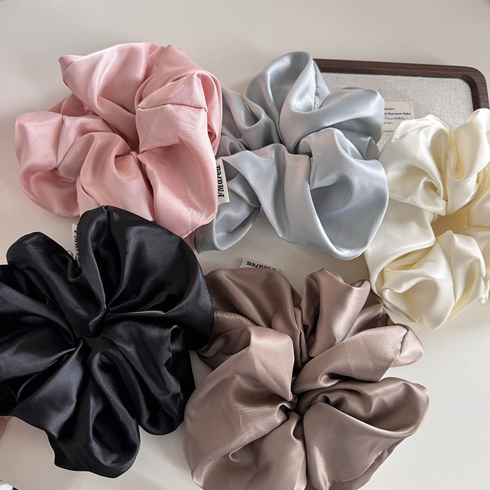 Wholesale Color Texture Fabric Satin Large Hair Band Large Hair Accessories Hair Rope