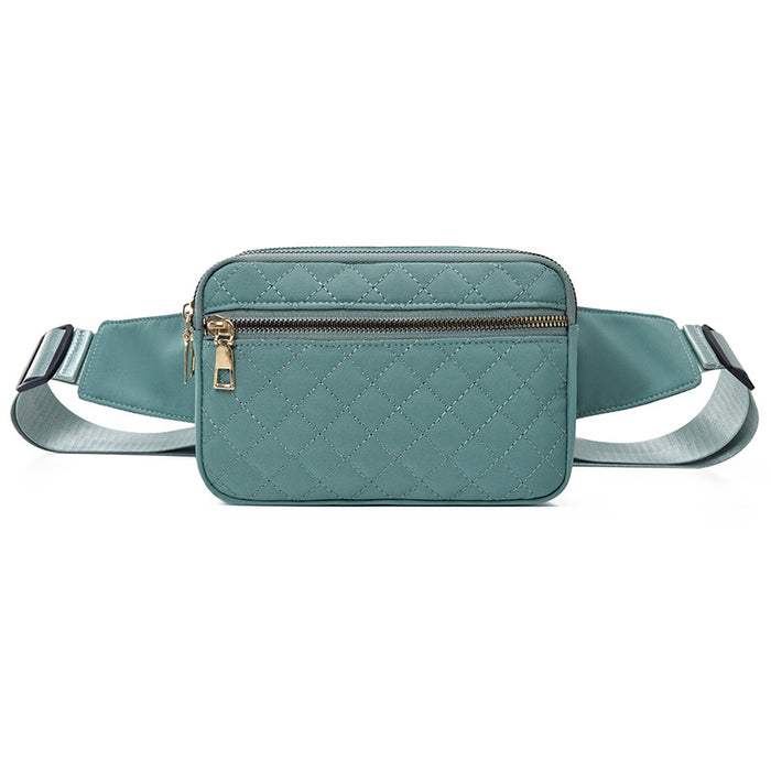 Wholesale Women' s waist bag diamond pattern shoulder crossbody bag casual versatile chest bag