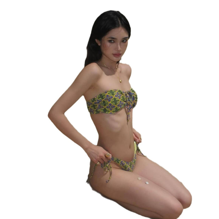 Wholesale Sexy strapless split beach leisure vacation swimsuit for women