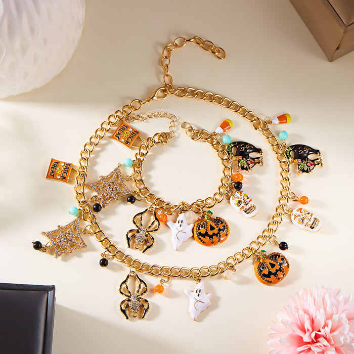 Wholesale Alloy Bracelet with Pumpkin Ghost Design Fashion Accessory Gift
