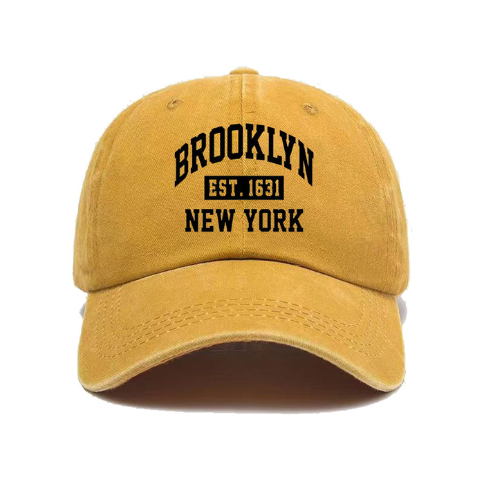 Wholesale New washed letter embroidered duck tongue hat, fashionable and personalized sun shading baseball cap