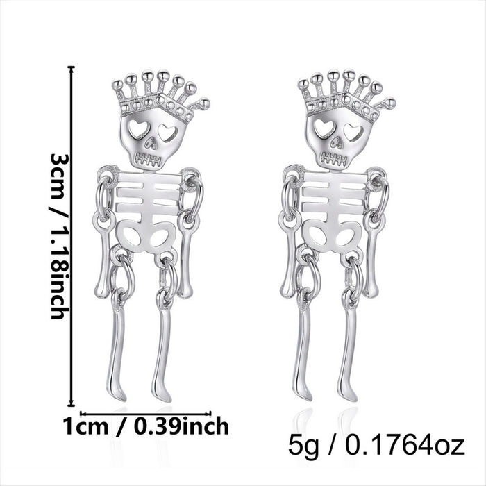 Wholesale Halloween Punk Skull Skeleton Earrings Party Jewelry Accessory