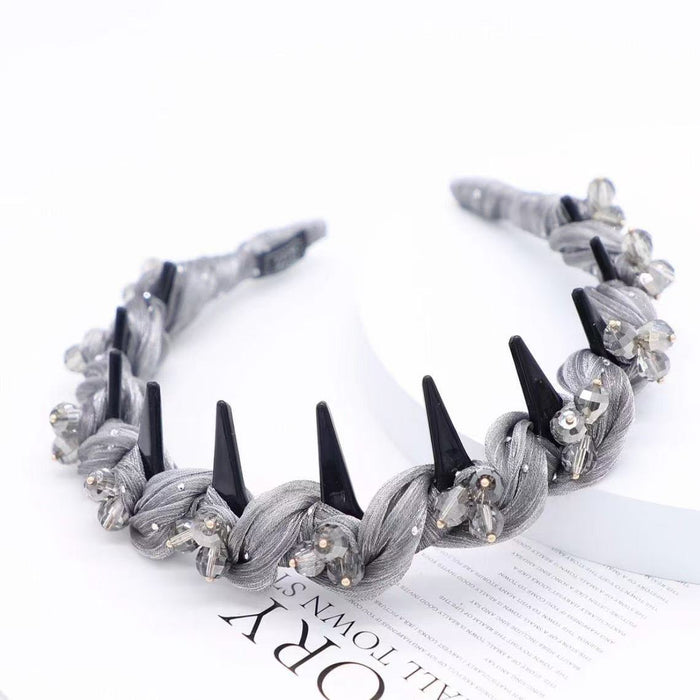 Wholesale Fluffy Elegant Toothed Comb Design Hair Hoop Hair Accessories Headband