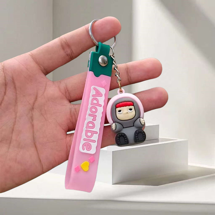 Wholesale Cute Cartoon 3D Keychain Backpack Charm