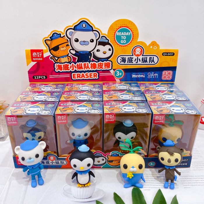 Wholesale 12pcs/box Decorative Rubber Eraser Amusement Park Cartoon Student Stationery