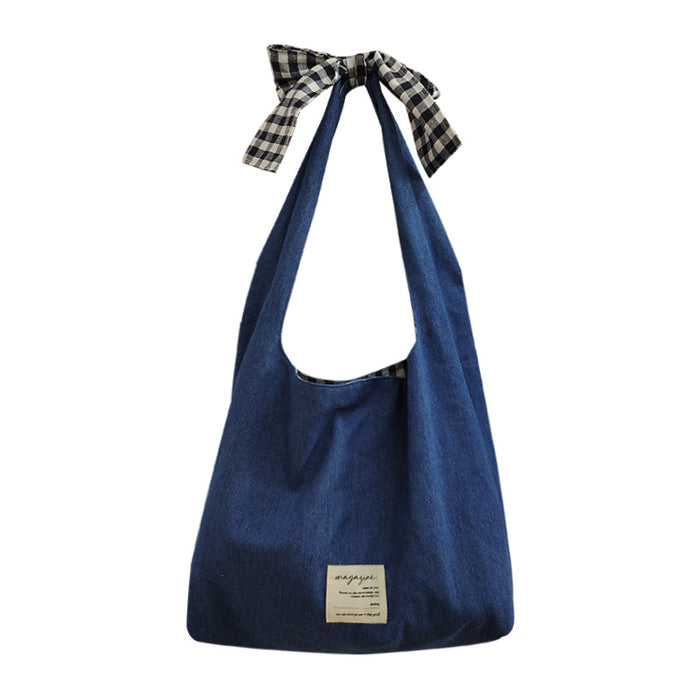 Wholesale Backpack Versatile Checkered Shoulder Bag Simple Tote Bag Commuter Bag