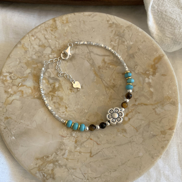 Wholesale Pure silver bracelet, bead, niche temperament, versatile accessory