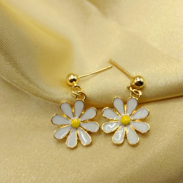 Wholesale Daisy Alloy Earrings JDC-ES-Chengx008