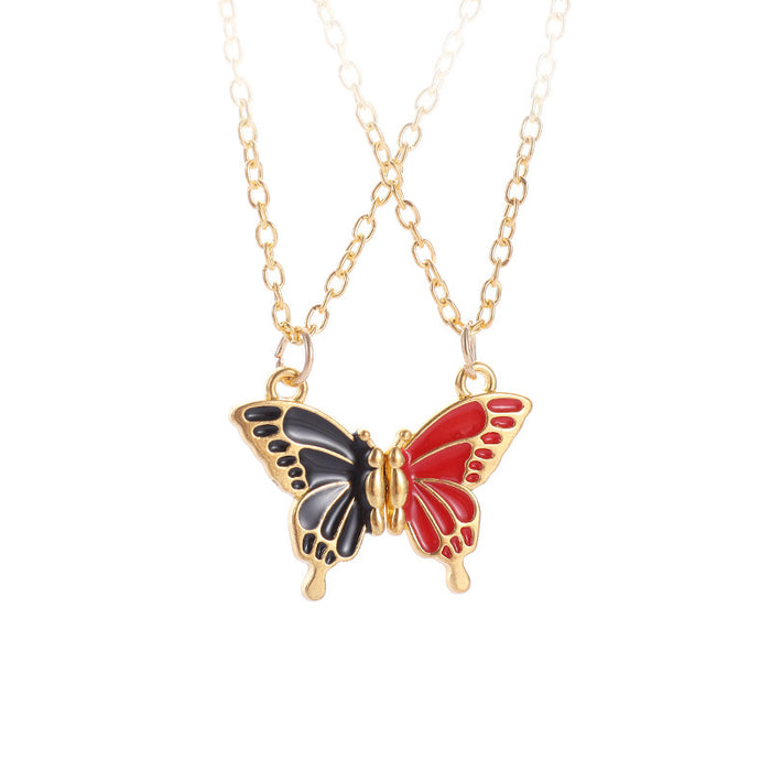 Wholesale Colorful butterfly magnetic necklace, new sweater chain