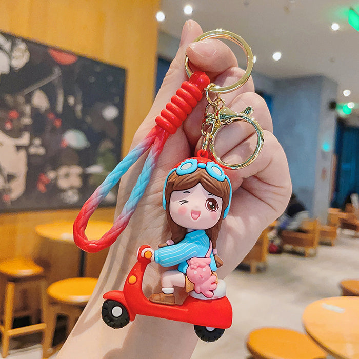 Wholesale Creative cartoon cute keychain, car keychain, fashionable bag pendant