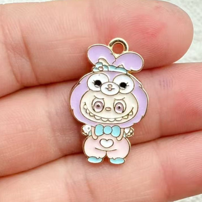 Wholesale 10pcs Anime Alloy Oil Drip DIY Earrings,  Bracelet,  Keychain,  Pendant