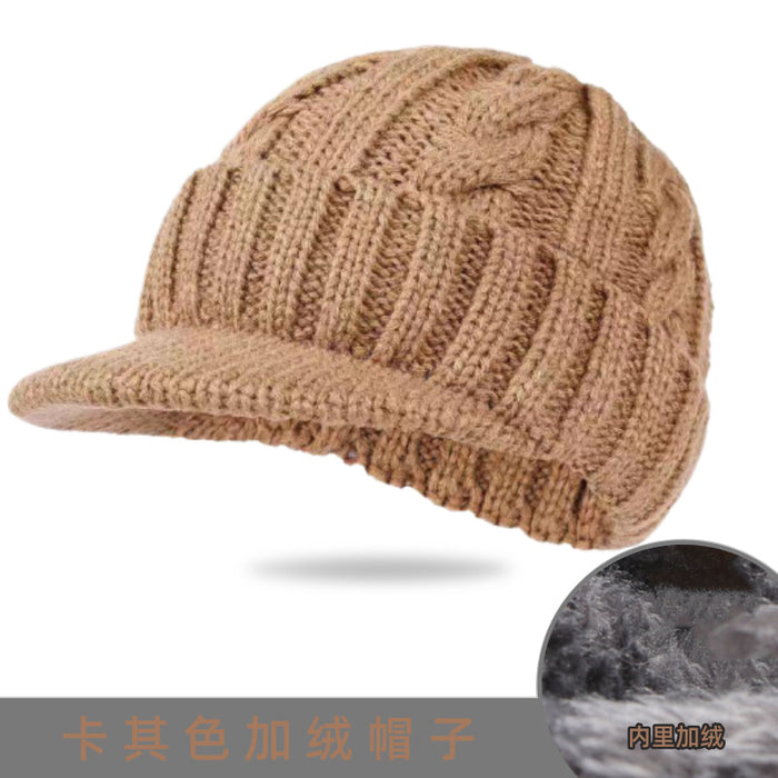 Wholesale Short Brim Cable Knitted Wool Hat JDC-HT-PX012