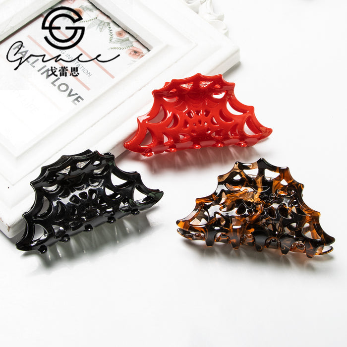 Wholesale  Web Hairpin Acrylic Jewelry Hollow Grab Clip