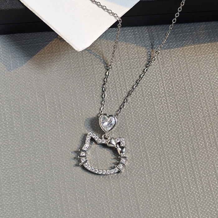 Wholesale Women's Stainless steel Necklace Sweet Cute Pendant choker necklace