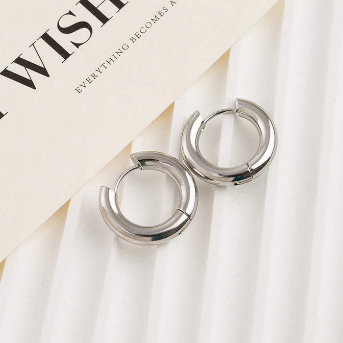 Wholesale non-fading bamboo ear ring temperament  plain ring ear buckle