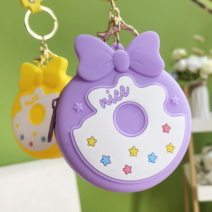 Wholesale Cartoon cute new Macaron coin purse keychain fashion trend bag small pendant exquisite gift