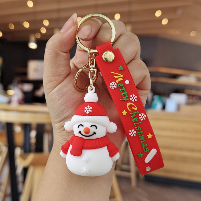 Wholesale Cartoon Christmas Silicone Doll Keychain JDC-KC-ZhuoRan026