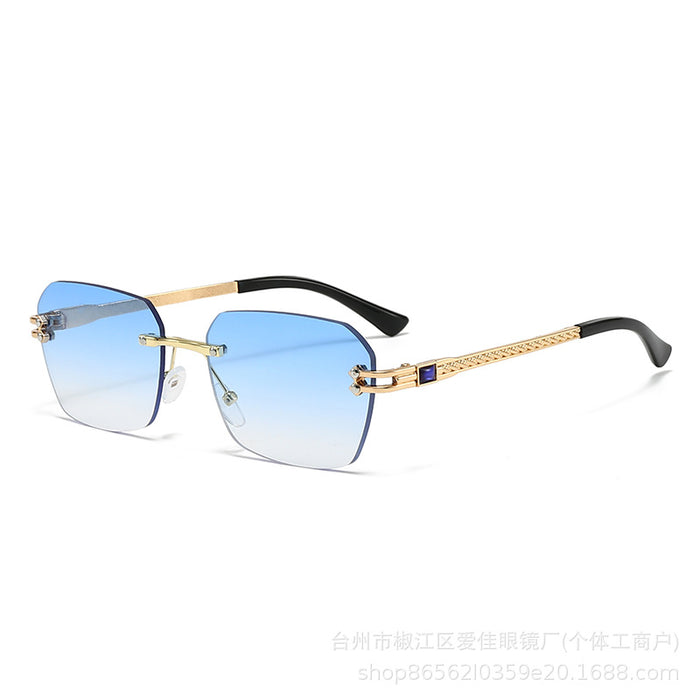 Wholesale New Fashionable Frameless Cut Edge Sunglasses, Personalized Trendy Sunglasses, Sunglasses