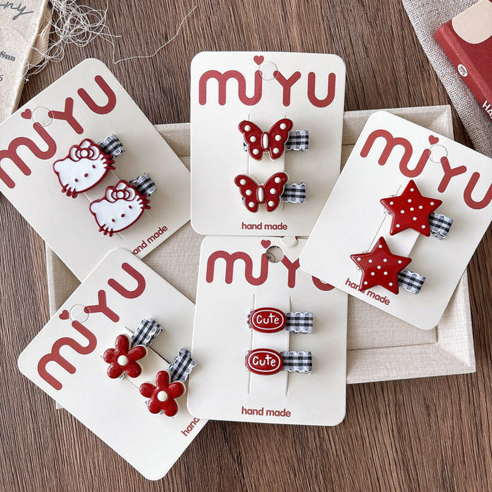 Wholesale Handmade Fabric Cartoon Bow Hair Clip