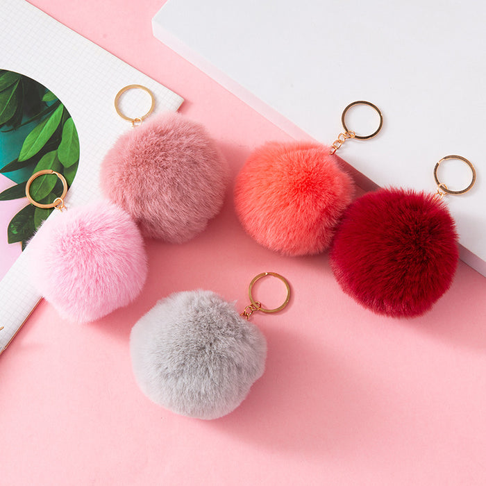 Wholesale Imitation otter rabbit fur ball hanging accessories, bags, plush keychains, pendants, accessories, gifts
